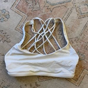 White Free to Be bra